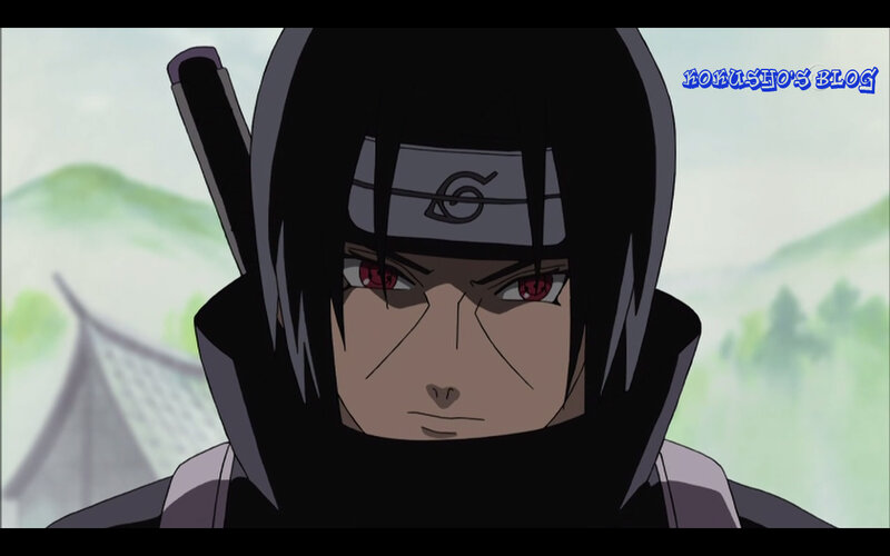 Anime Character with Red Eyes — Black, Serious, Headband
