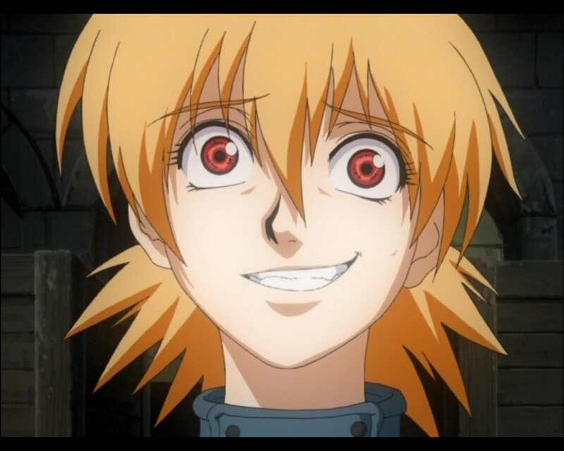 Anime Character with Red Eyes — Blonde