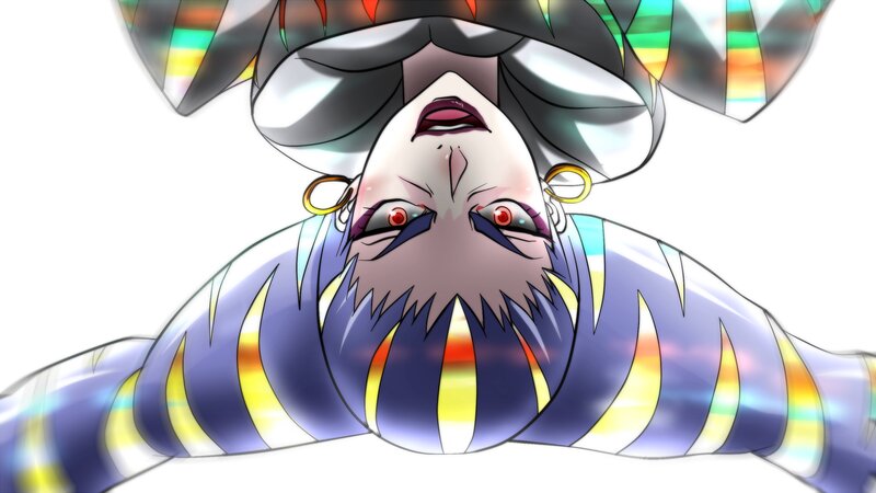 Anime Character with Red Eyes — Blue, Dramatic, Manga, Red Eyes