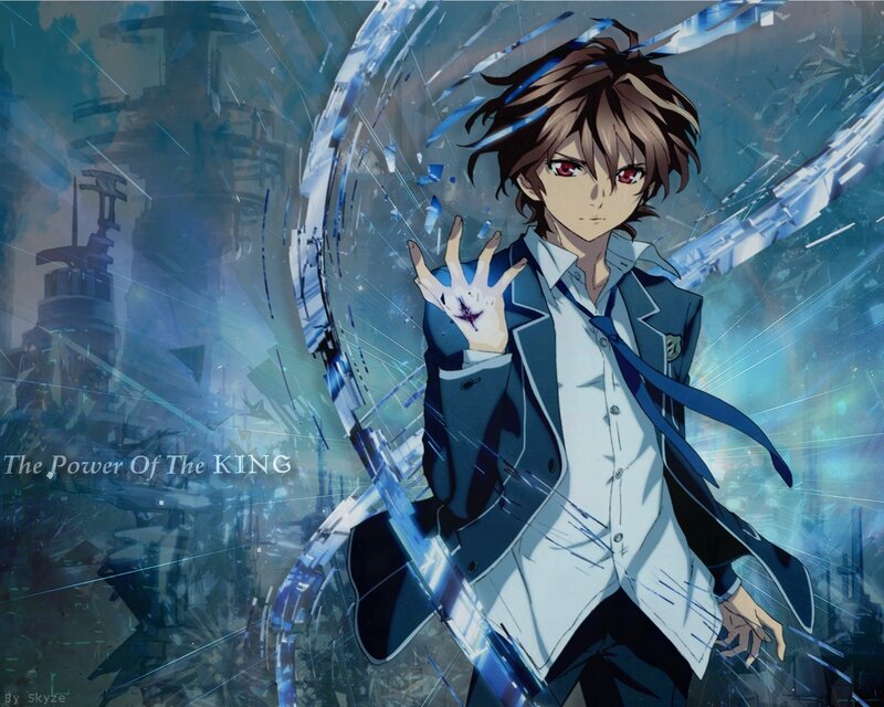 Anime Character with Red Eyes — Blue, Dramatic, School Uniform