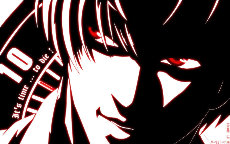 Anime Character with Red Eyes — Clock