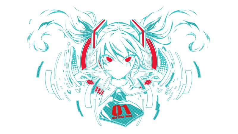 Anime Character with Red Eyes — Cyan