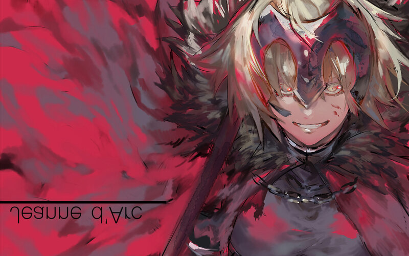 Anime Character with Red Eyes — Dramatic, Digital Art, Red Background