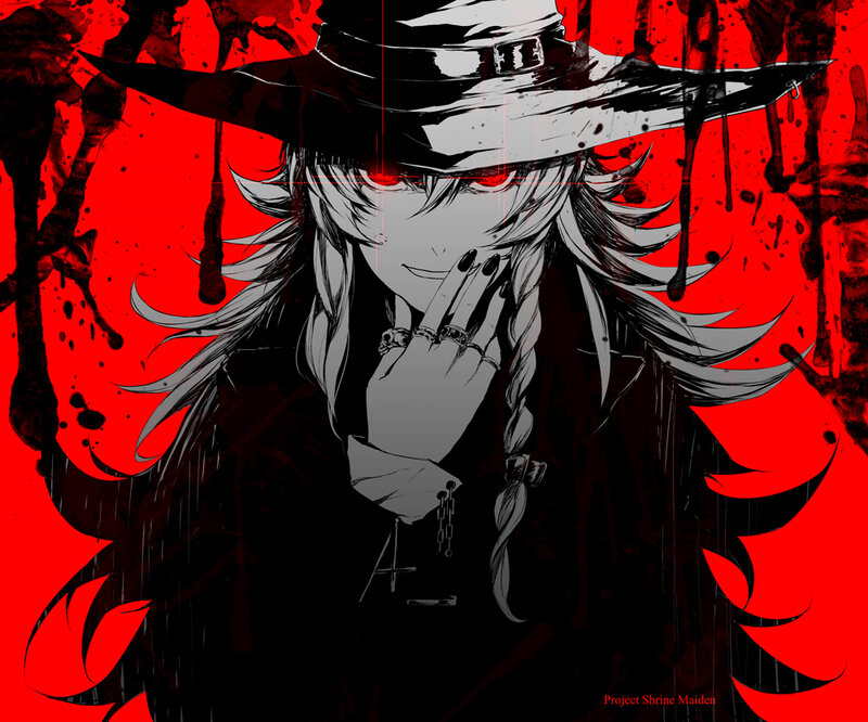 Anime Character with Red Eyes — Dramatic, Digital Art