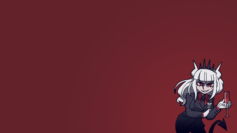 Anime Character with Red Eyes — Dramatic, Digital Art, Wine Glass