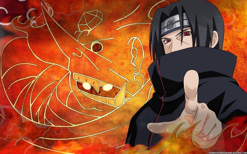 Anime Character with Red Eyes — Dramatic, Fire