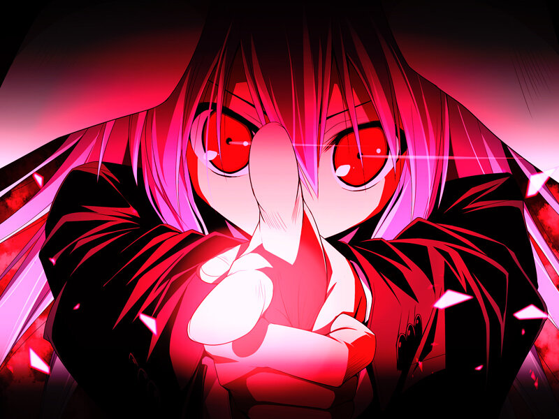 Anime Character with Red Eyes — Dramatic, Manga, Red Hair