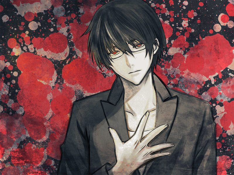 Anime Character with Red Eyes — Dramatic, Manga