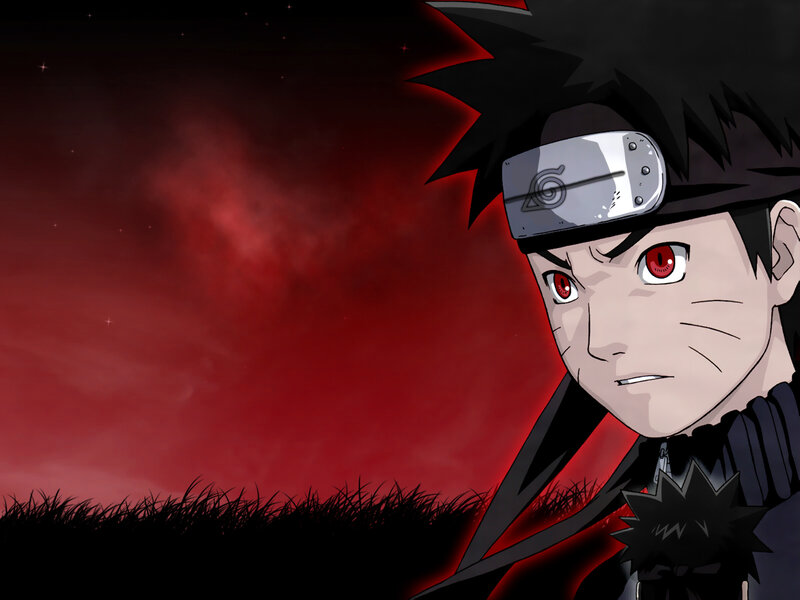 Anime Character with Red Eyes — Dramatic, Night, Headband