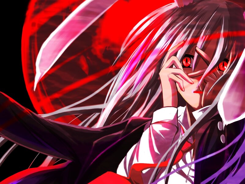Anime Character with Red Eyes — Dramatic, Red Energy