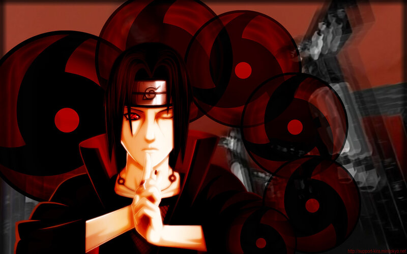 Anime Character with Red Eyes — Dramatic, Red Eyes, Akatsuki Cloak