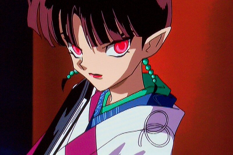 Anime Character with Red Eyes — Dramatic, Red Eyes, Earrings