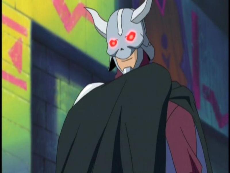 Anime Character with Red Eyes — Gray, Dramatic, Night