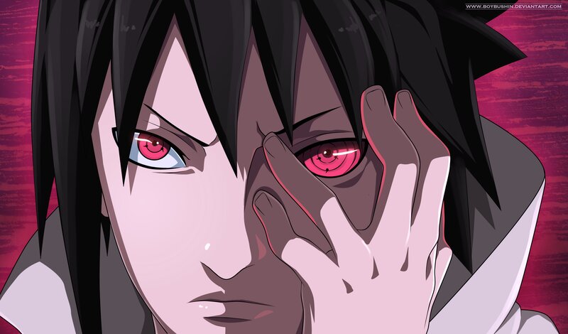 Anime Character with Red Eyes — Pink, Dramatic, Hand