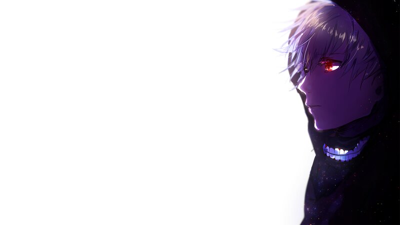 Anime Character with Red Eyes — Purple, Dark