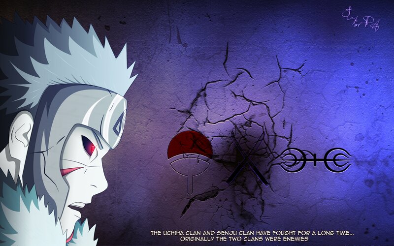 Anime Character with Red Eyes — Purple, Dramatic, Digital Art, Clan Symbols