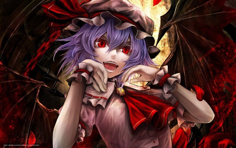 Anime Character with Red Eyes — Purple, Dramatic, Manga, Wings