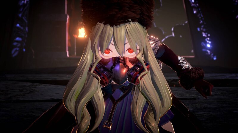 Anime Character with Red Eyes — Purple, Dramatic, Night, 3d Render