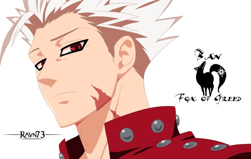 Anime Character with Red Eyes — Serious