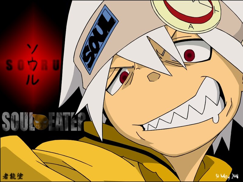 Anime Character with Red Eyes — Yellow, Aggressive