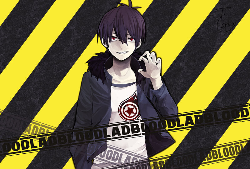 Anime Character with Red Eyes — Yellow, Dramatic, Digital Art