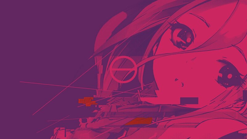 anime character with red filter