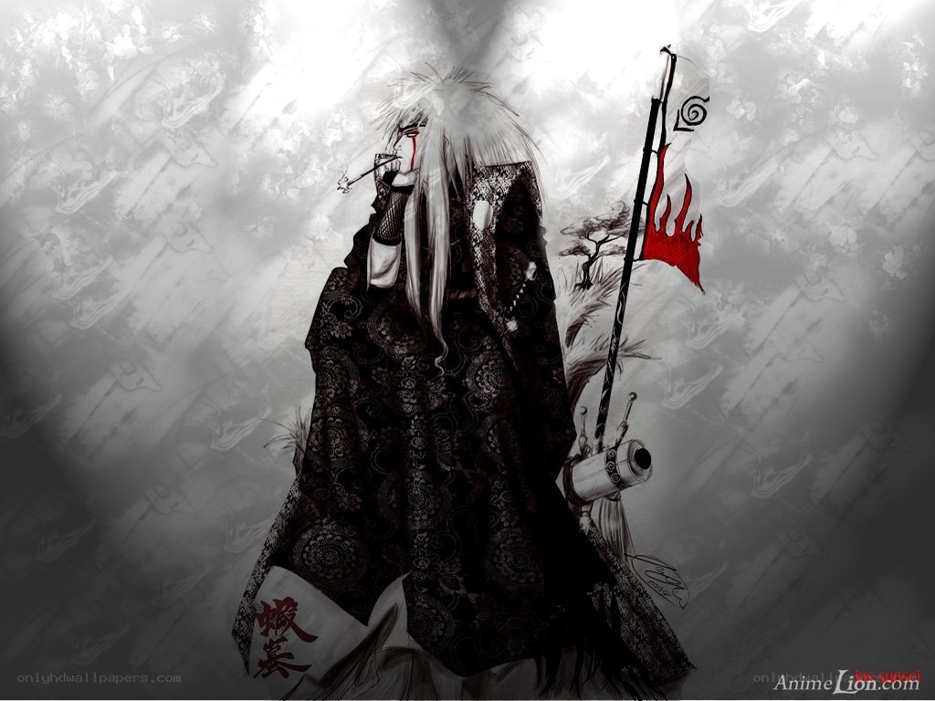 anime character with red flag
