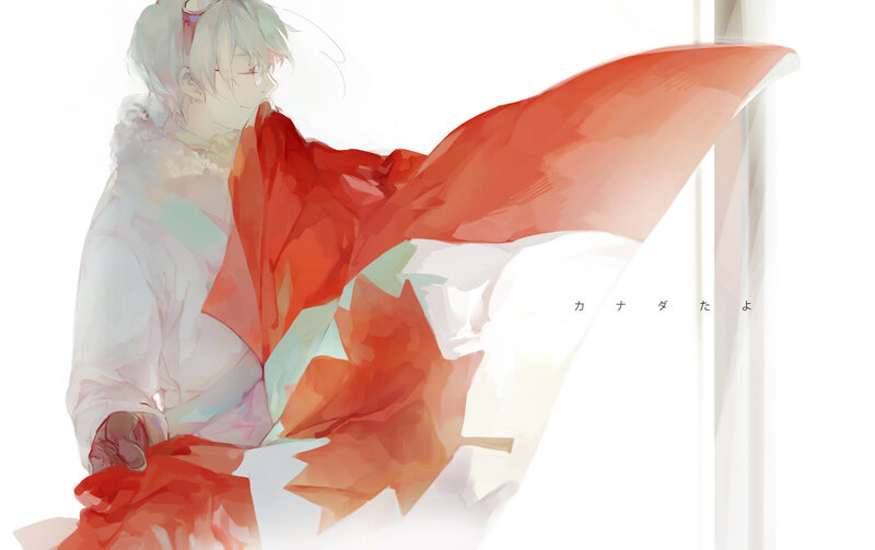 Anime Character with Red Flag — Serene