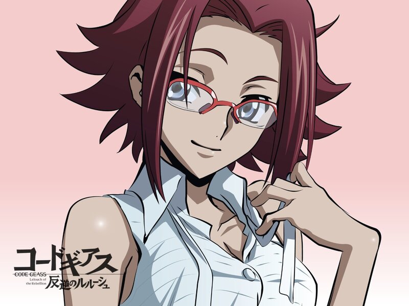 Anime character with red glasses