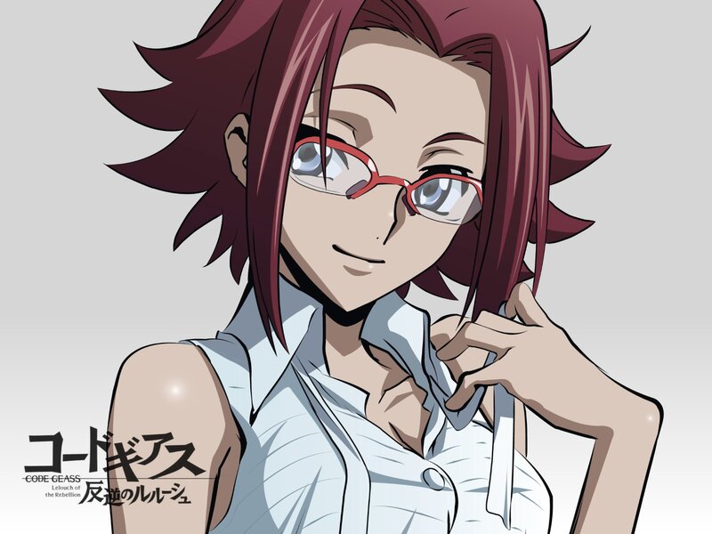 Anime character with red glasses