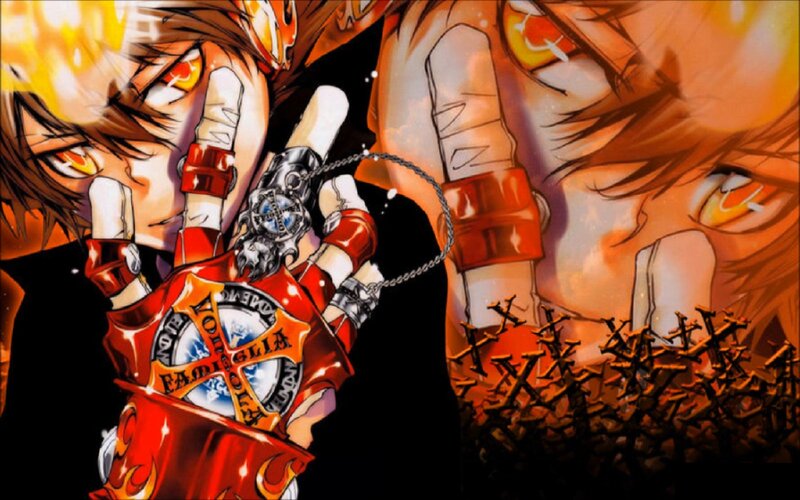 Anime Character with Red Glove — Dramatic