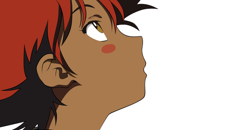 anime character with red hair