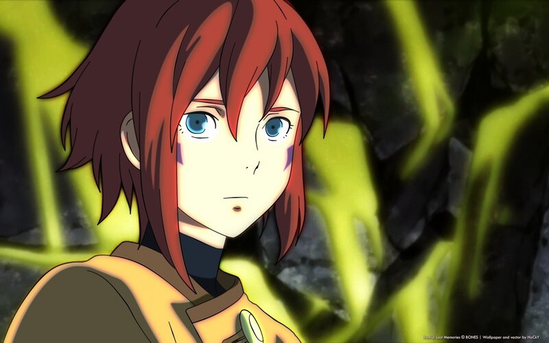Anime character with red hair