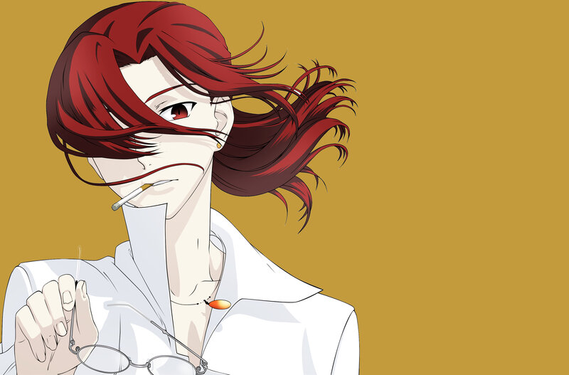 anime character with red hair