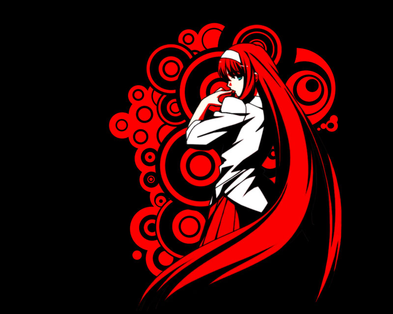 anime character with red hair