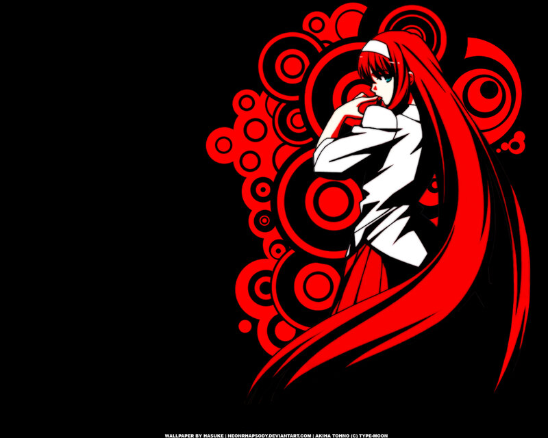 Anime character with red hair