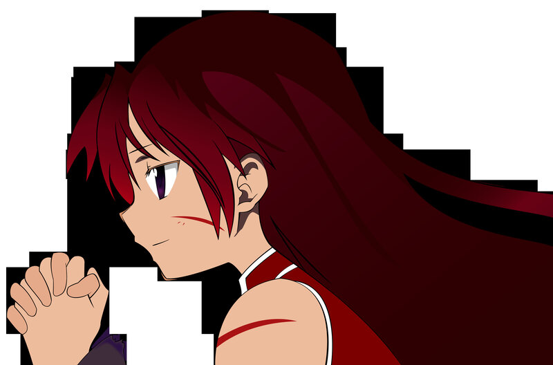 anime character with red hair
