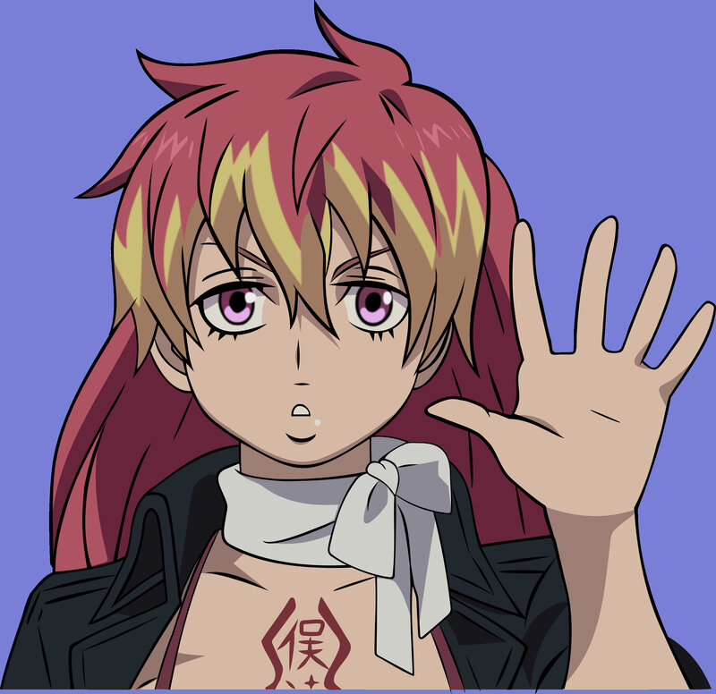 anime character with red hair