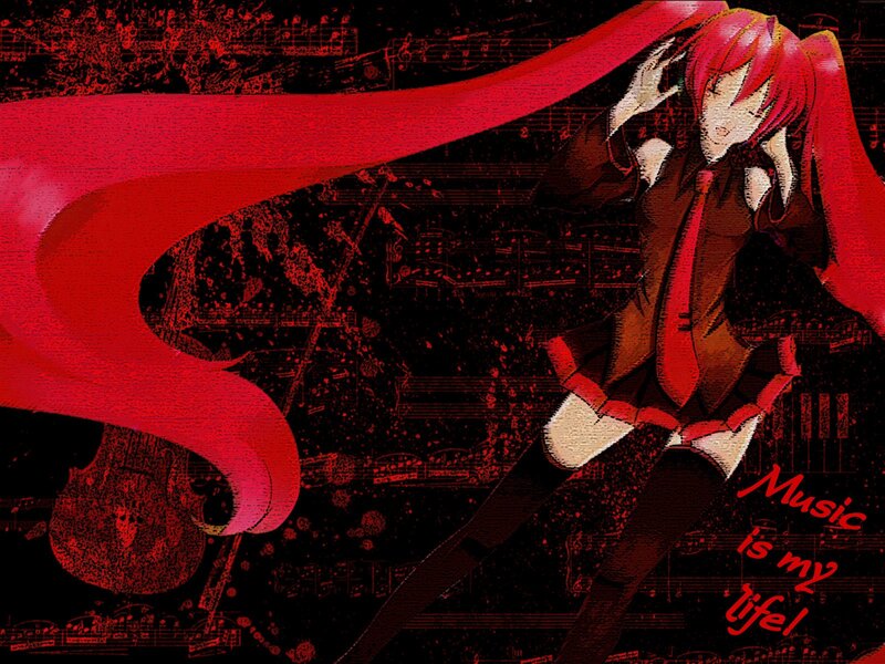 Anime character with red hair