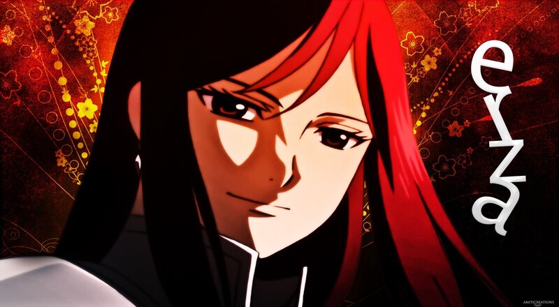 Anime character with red hair