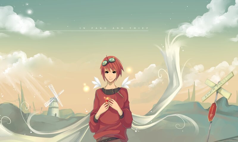 Anime character with red hair