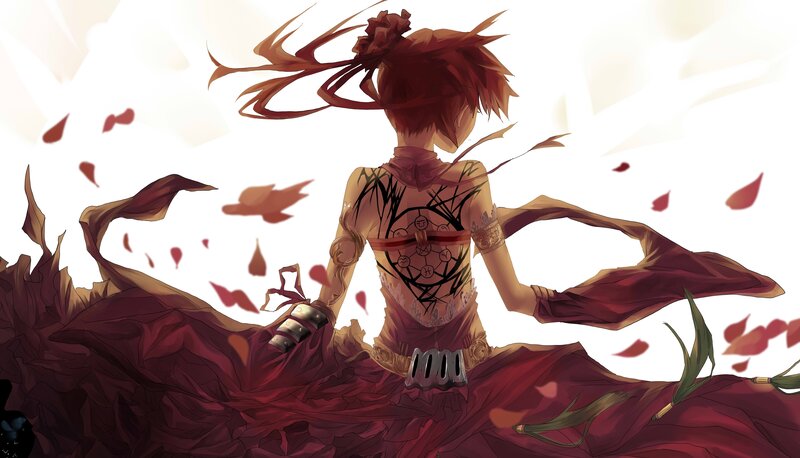 anime character with red hair