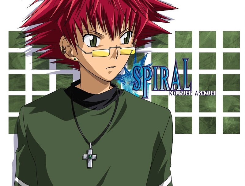 Anime character with red hair
