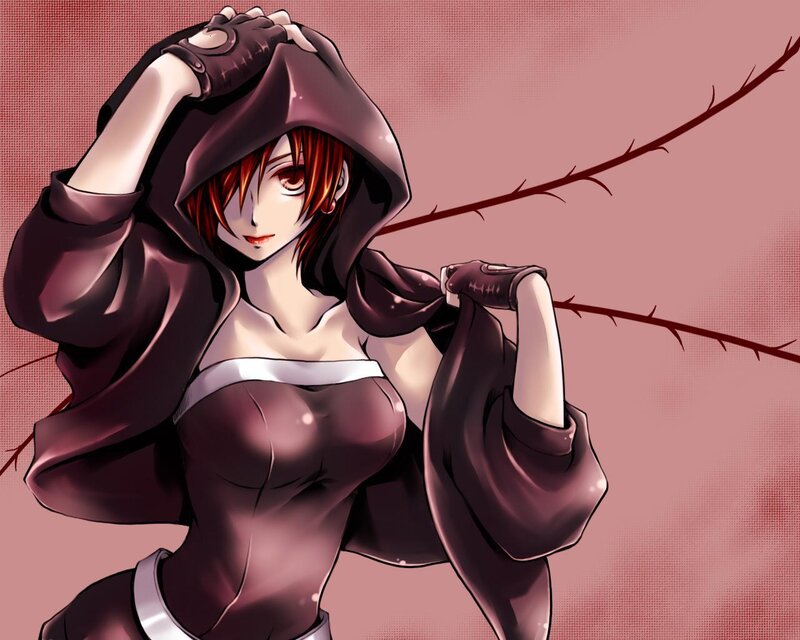 Anime character with red hair