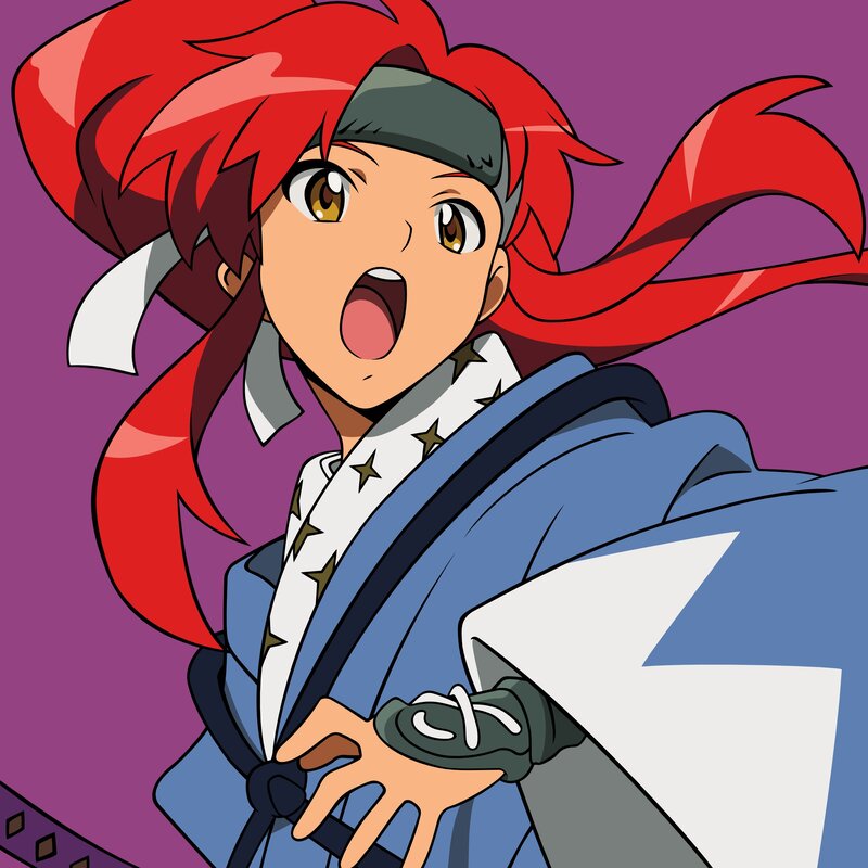 anime character with red hair