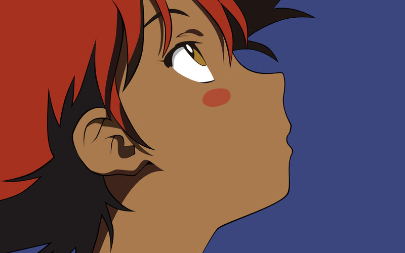 anime character with red hair