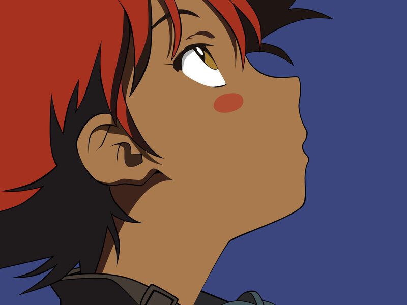 anime character with red hair