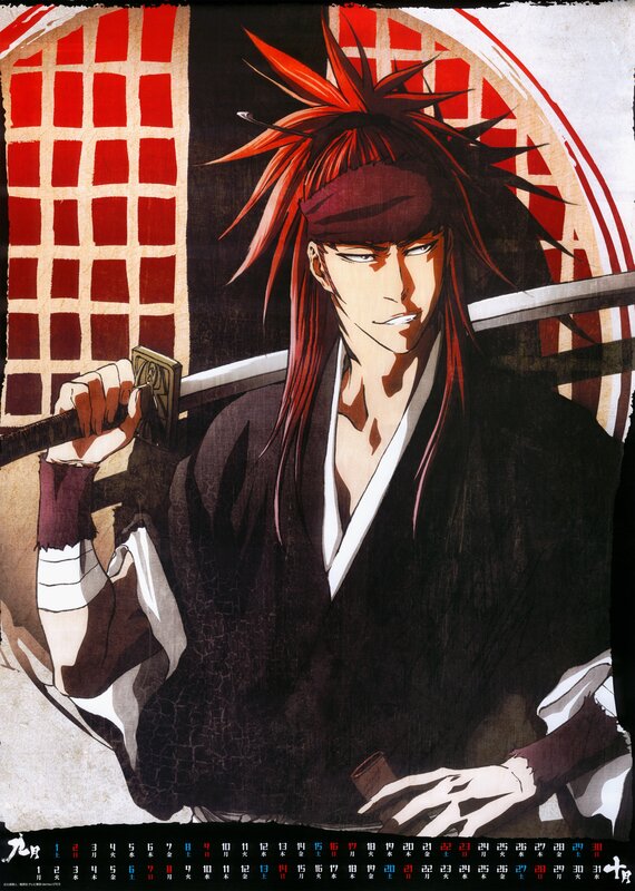 Anime character with red hair and sword
