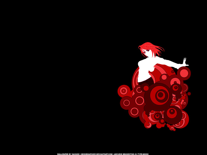 Anime Character with Red Hair — Black, Dramatic, Digital Art