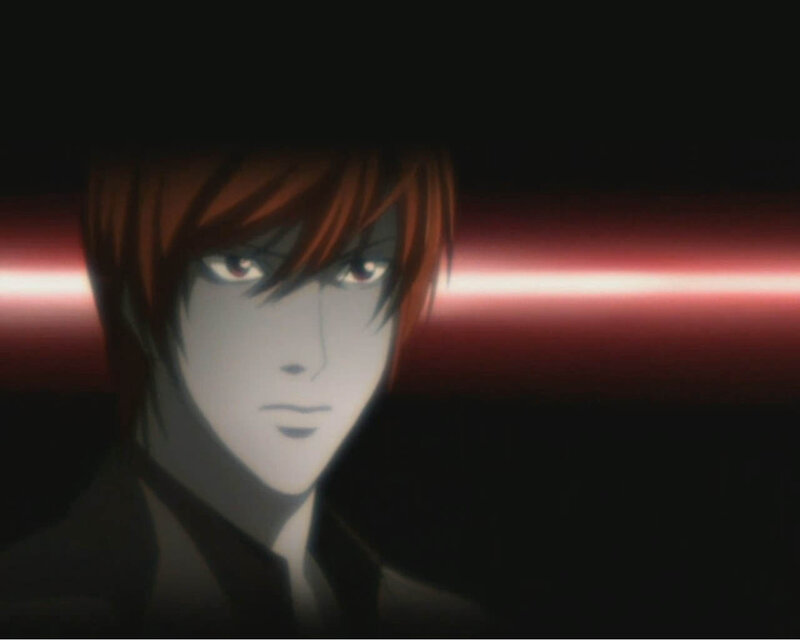 Anime Character with Red Hair — Black, Dramatic, Red Light